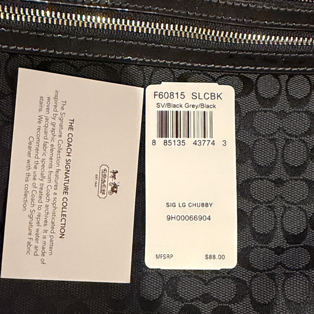 Coach Black Mini Bag with Signature Pattern - Picture 3 of 10